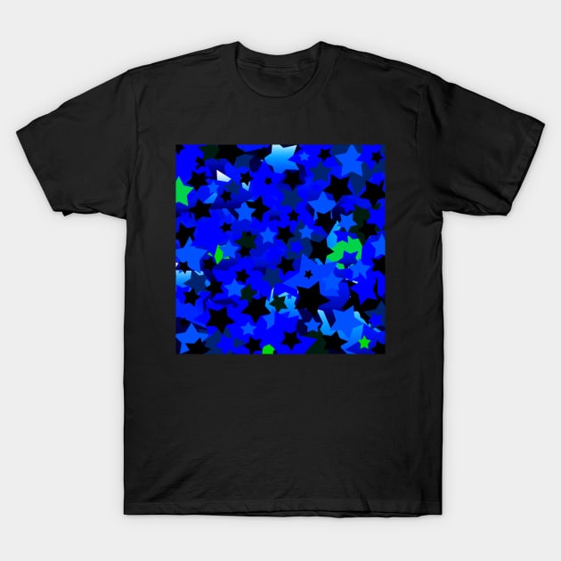 Punk Rock Stars Blue T-Shirt by BlakCircleGirl